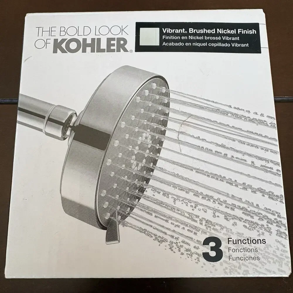 Kohler 72419-G-BN Awaken Shower Head, 3 Sprays, Vibrant Brushed Nickel